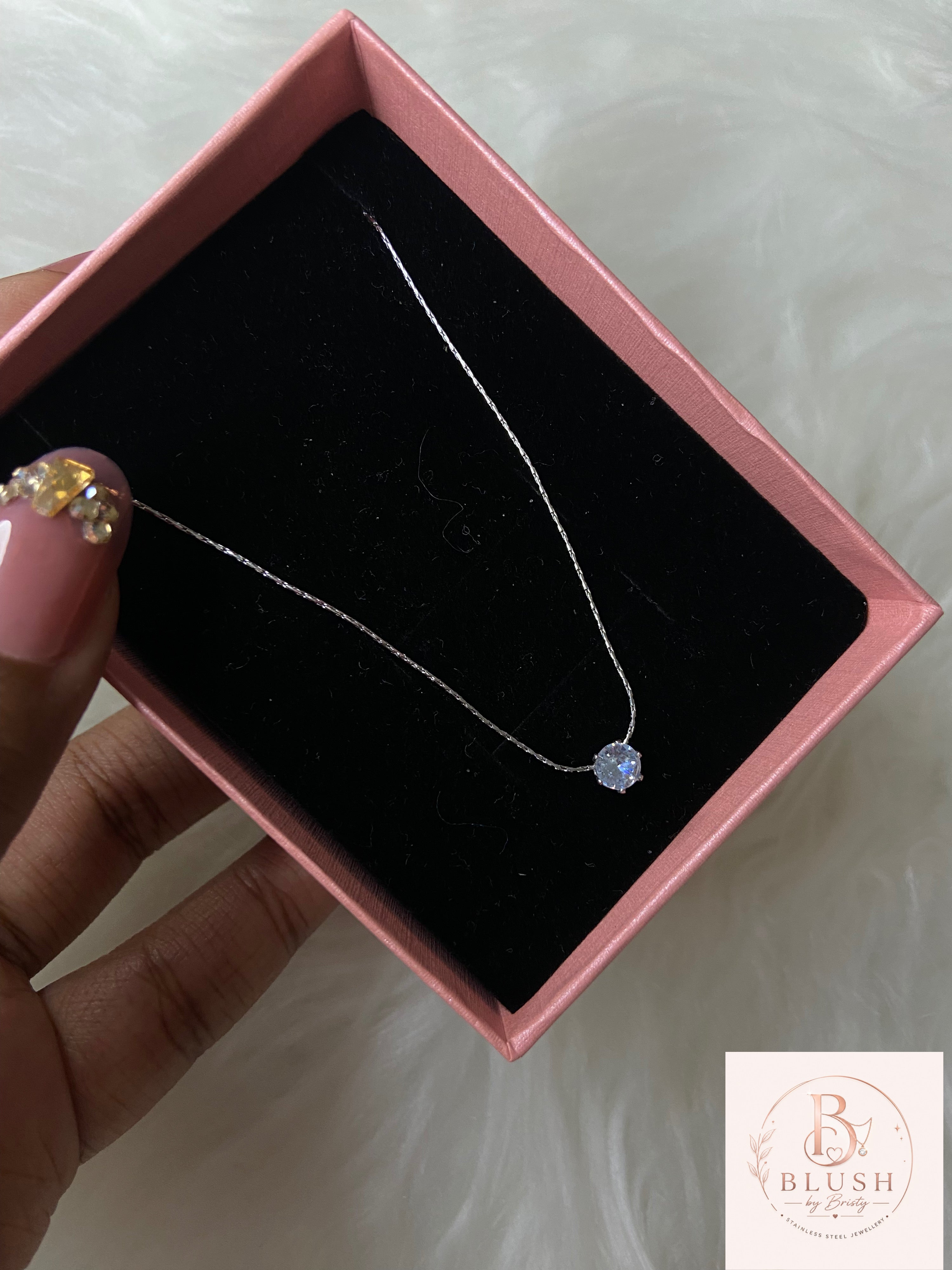 Silver Zircon Necklace